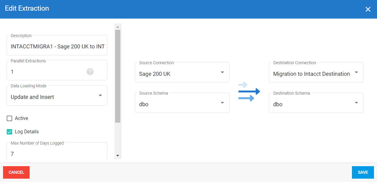 Importing the Extractions