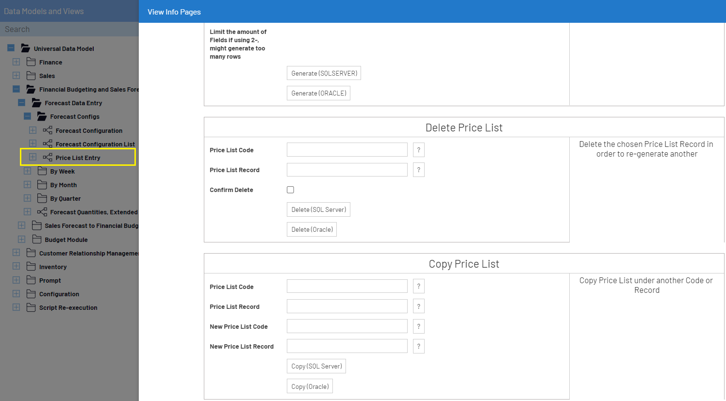 managing a price list in php with application of... Managing Price Lists