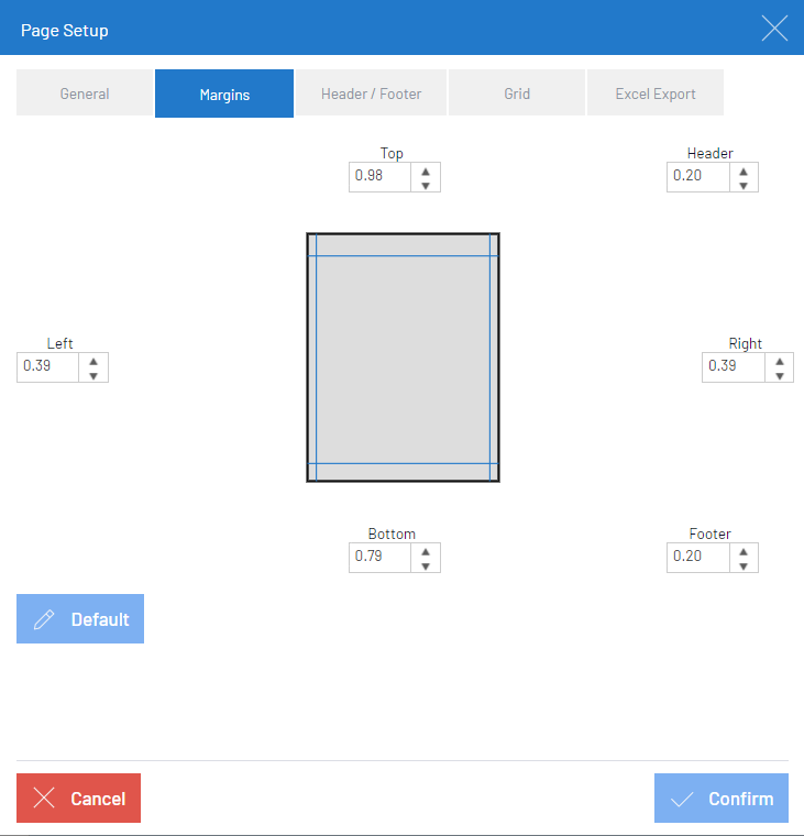 Page Setup