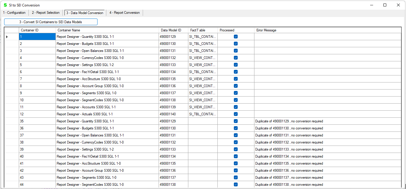Step 3 - Data Model Conversion