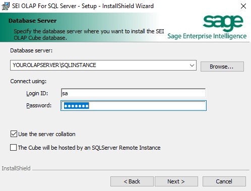 Installing OLAP for SQL Server Cube database