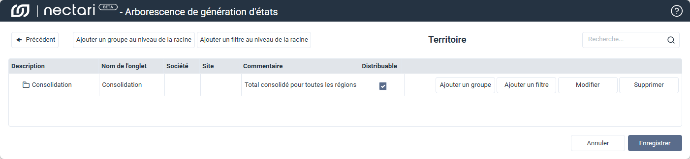 Ajouter le groupe racine