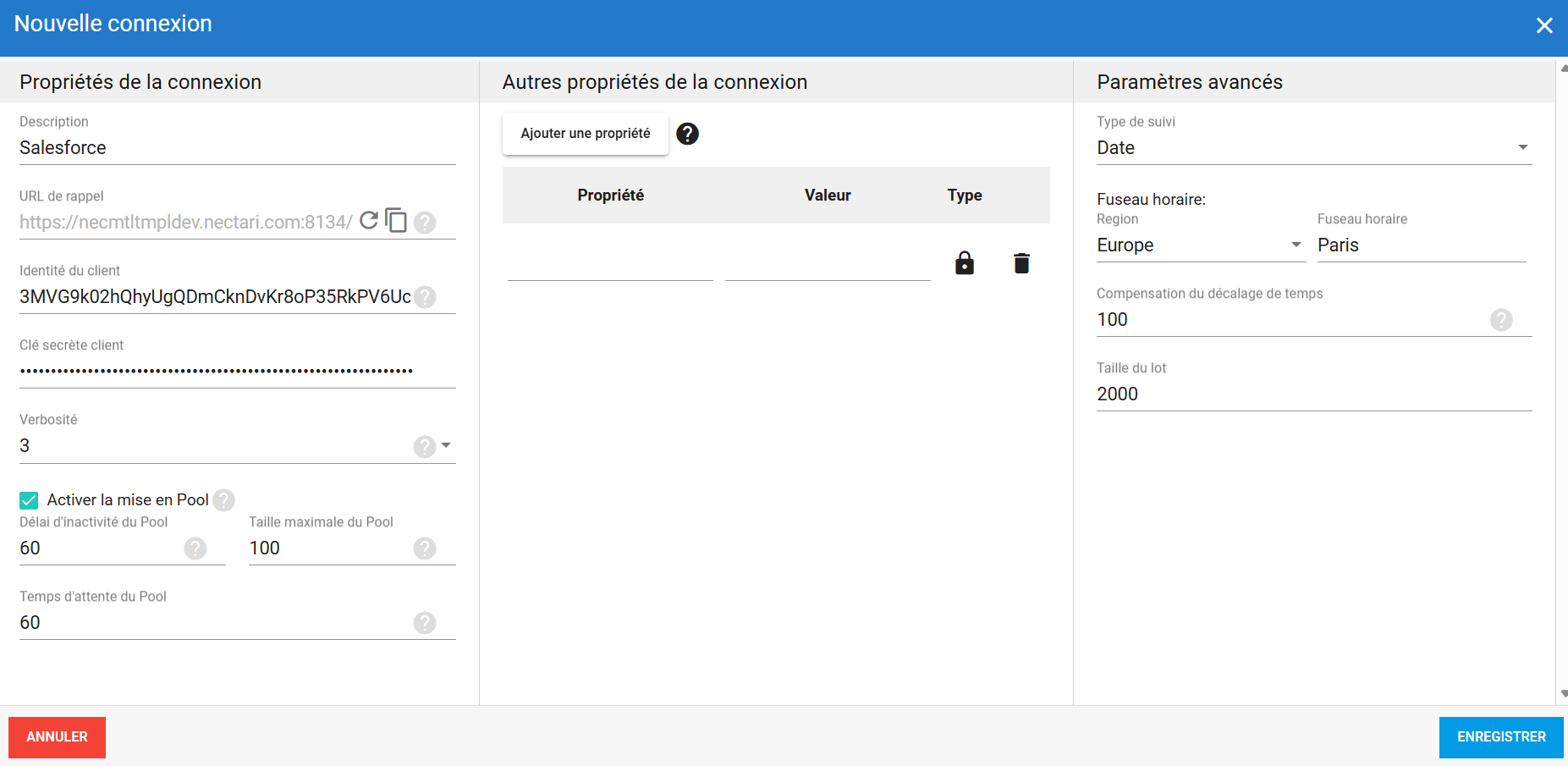 Connexion source Salesforce dans DataSync