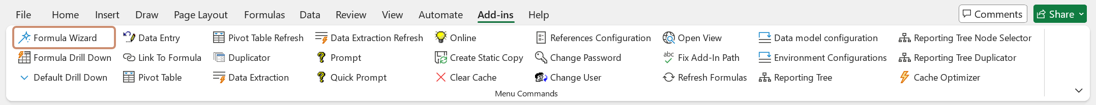 Excel Add-in Formula Wizard