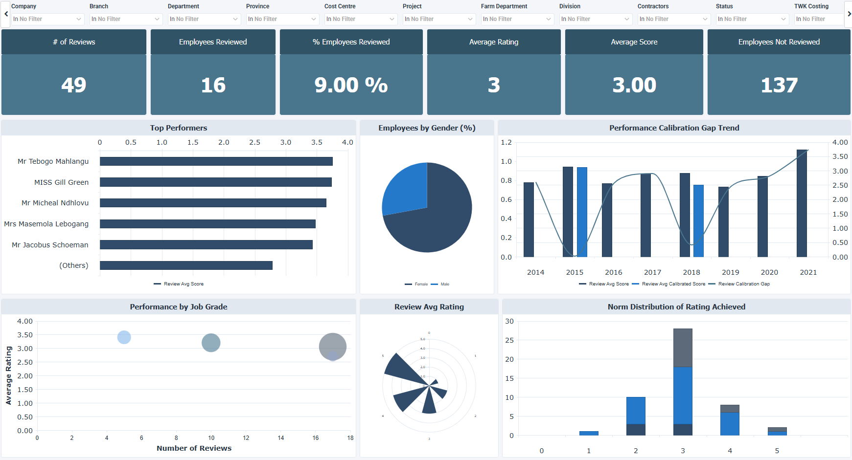 Sage 300 People Performance Dashboard